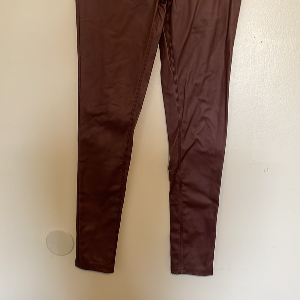 Fashion Nova | Brown Sammie High Rise Faux Leather Pants - Picture 2 of 7